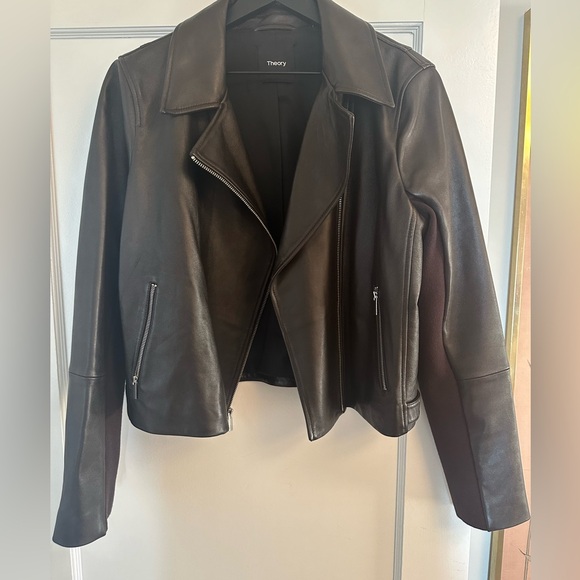 Theory Leather Moto Jacket - NWOT - Picture 2 of 8